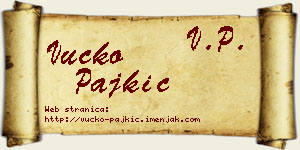 Vučko Pajkić vizit kartica